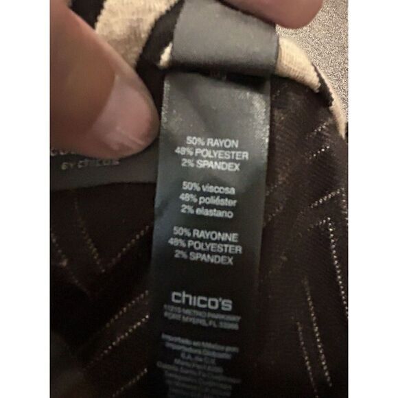 Chico's Travelers Collection Women’s S/M Chevron Jacquard Jacket Poncho - Picture 4 of 7